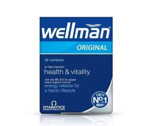 Vitabiotics Wellman Original Multivitamin Supplement Tablets For Men With Co-Q10, L-Carnitine & Ginseng, Pack of 30's