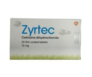 Zyrtec Tablets 10mg Cetirizine For Cold & Allergy Relief, Pack of 20’s