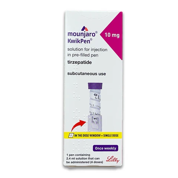 Mounjaro (Tirzepatide) 10 mg/0.6ml Kwikpen 1 Pen Injection