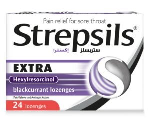 STREPSILS EXTRA BLACK CURRENT LOZ 24 S