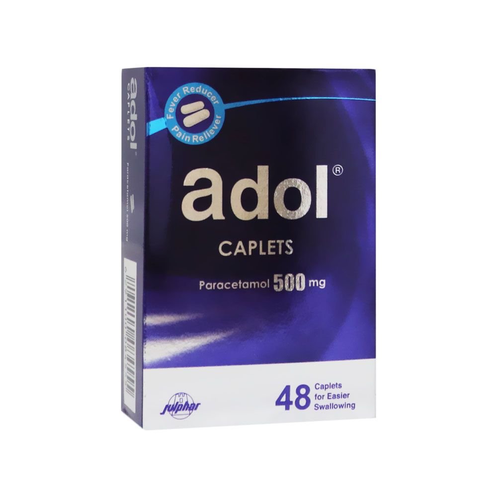 ADOL 500MG CAPLETS (48'S,  BLISTER PACK)