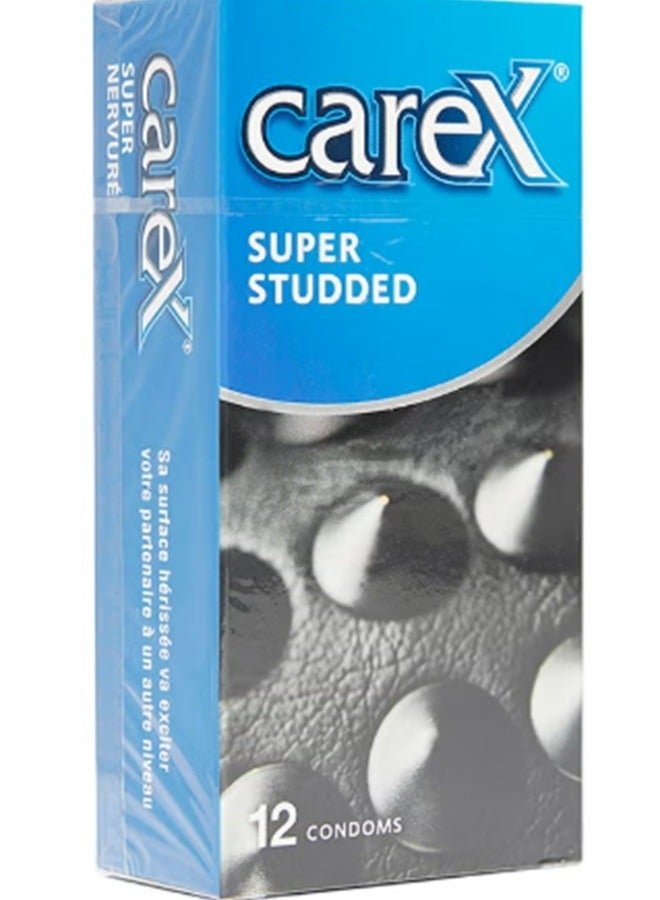 CAREX CONDOMS SUPER STUDDED 12'S