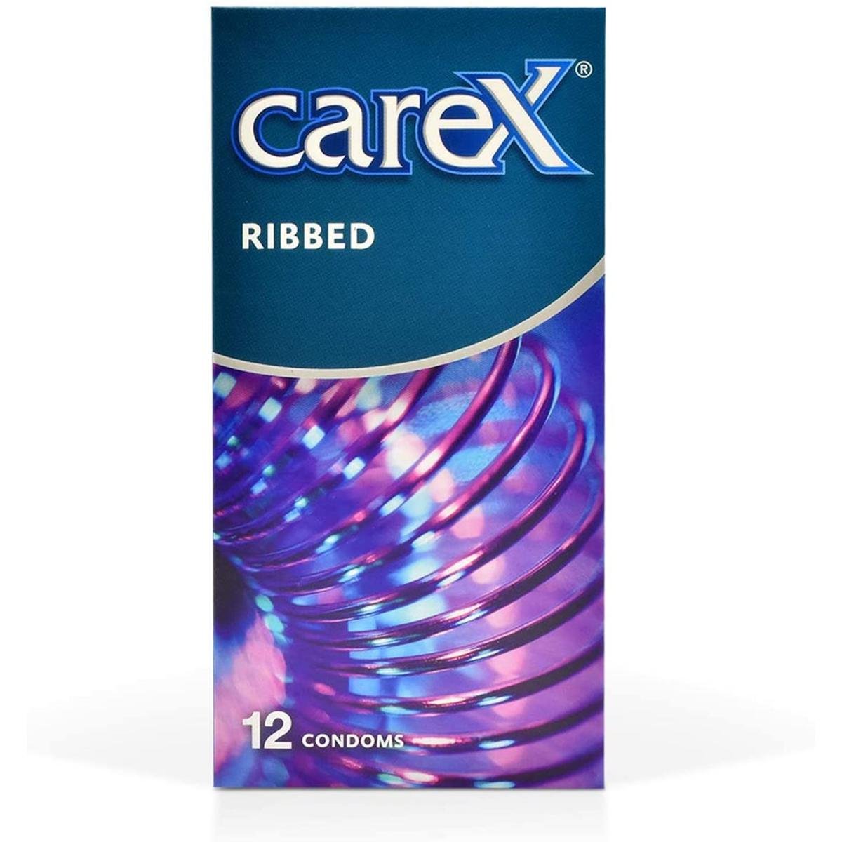 CAREX CONDOMS RIBBED 12'S